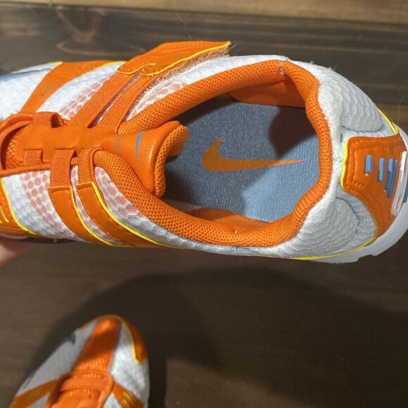 Nike Running Orange and White Velcro Shoes Size 6 - Picture 7 of 12